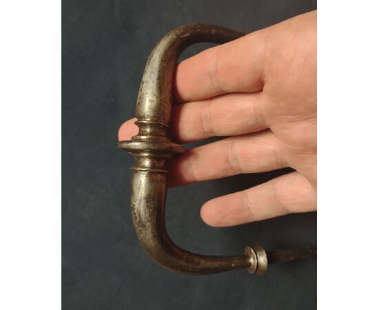 17th century wrought iron door handle