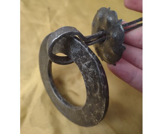 17th century wrought iron door handle