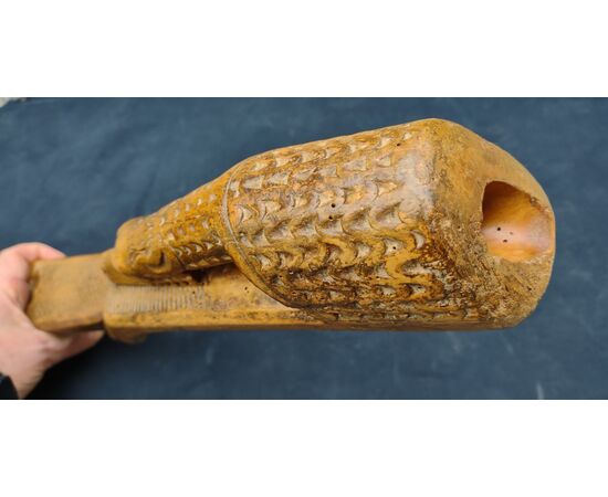 Splendido pendente zoomorfo di giogo Valle d'Aosta XVIII secolo