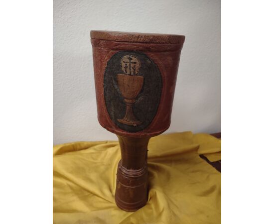 Painted wooden ballot box from the Marche region, 18th century