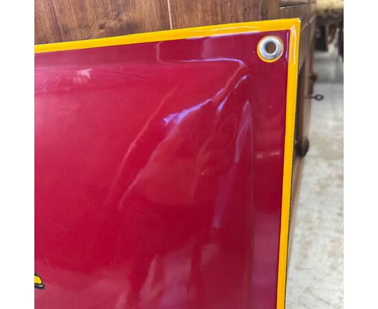 Antica insegna bombata Generali Assicurazioni smaltata. Mis 70 x cm 50