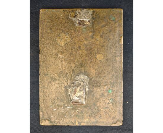 Galeazzo Mondella detto Il Moderno placchetta in bronzo raffigurante la crocifissione Galeazzo Mondella detto Il Moderno placchetta in bronzo raffigurante la crocifissione