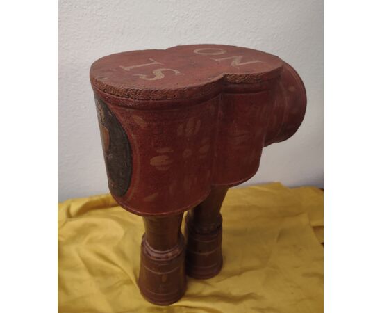 Painted wooden ballot box from the Marche region, 18th century