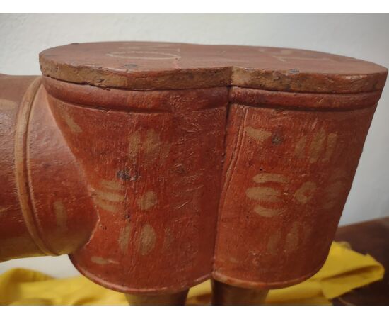 Painted wooden ballot box from the Marche region, 18th century