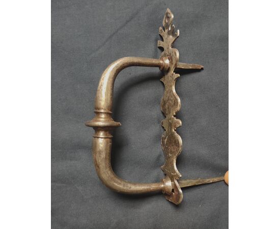 17th century wrought iron door handle