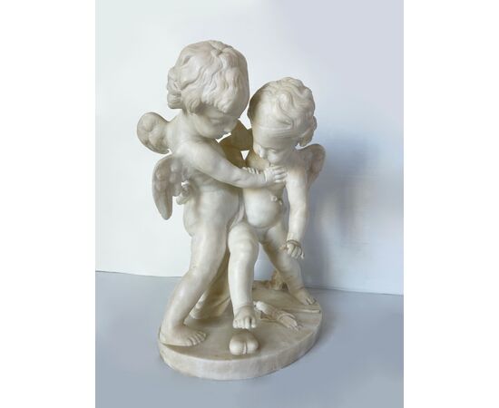 "Eros e Anteros" - scultura in alabastro