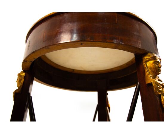 Pair of mahogany gueridons, Empire style, early 20th century