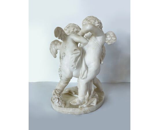 "Eros e Anteros" - scultura in alabastro