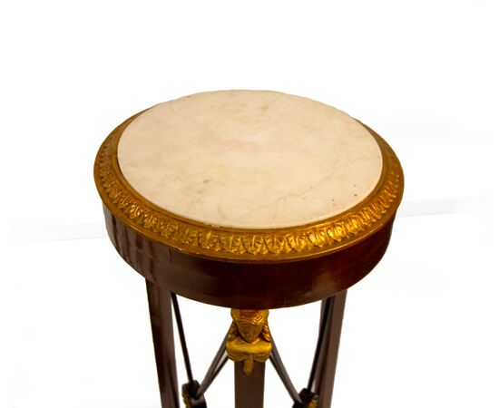 Pair of mahogany gueridons, Empire style, early 20th century