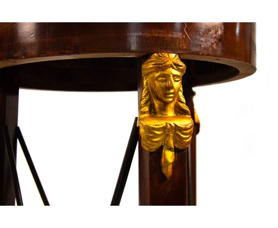 Pair of mahogany gueridons, Empire style, early 20th century