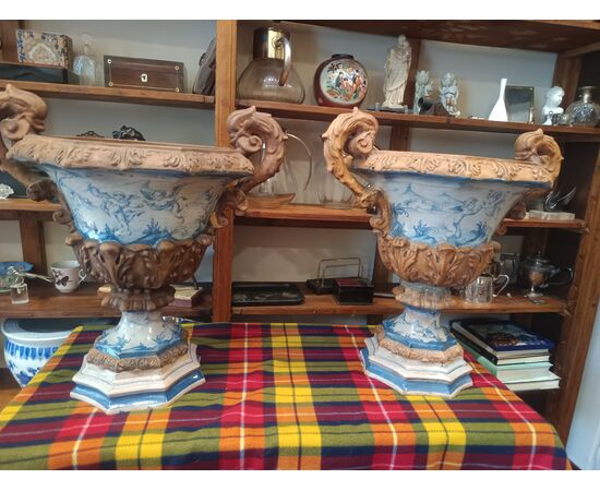 Coppia di vasi in terracotta toscani h.60