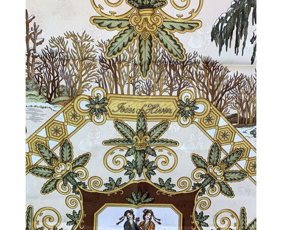 HERMES Foulard Vintage in Seta Col. Marrone Carre 90