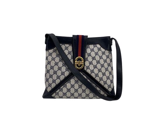 GUCCI Borsa a Tracolla Vintage in Tela Col. Blu M