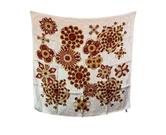 CHANEL Foulard Vintage in Seta Col. Beige