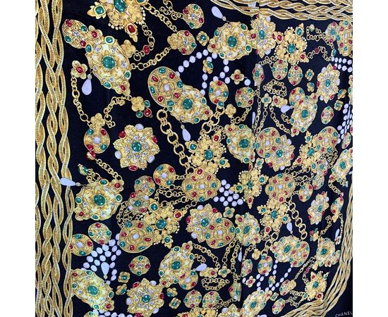 CHANEL Foulard Vintage in Seta Col. Nero