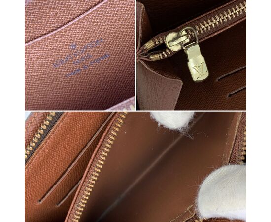 LOUIS VUITTON Portafoglio Vintage in Tela Col. Marrone Zippy M