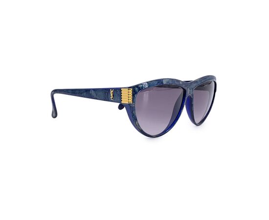 YVES SAINT LAURENT Occhiali da Sole Vintage in Acetato Col. Blu
