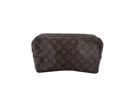 LOUIS VUITTON Pochette Vintage in Tela Col. Marrone Trousse de Toilette M