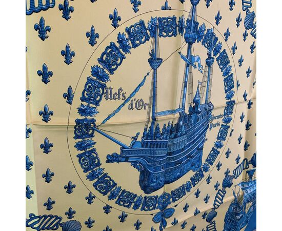 HERMES Foulard Vintage in Seta Col. Turchese Carre 90