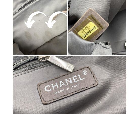 CHANEL Borsa a Tracolla in Tela Col. Grigio Timeless/Classique M