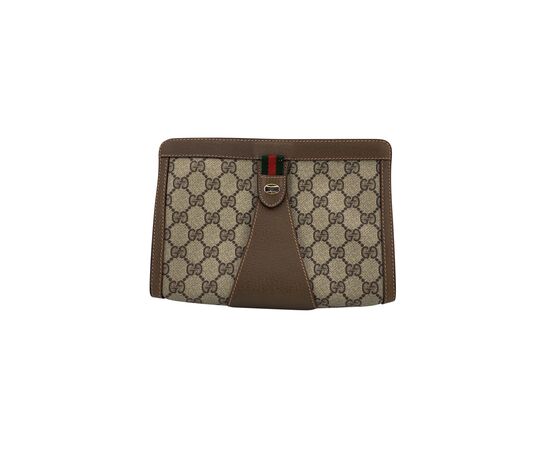 GUCCI Pochette Vintage in Tela Col. Beige Ophidia S
