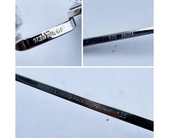 Occhiali da Sole Vintage in Metallo Col. Argento