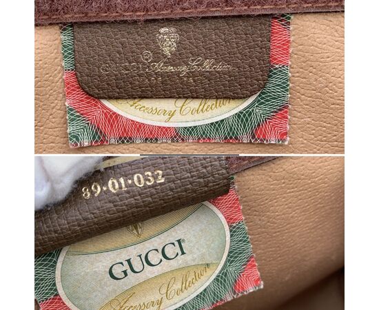 GUCCI Pochette Vintage in Tela Col. Beige Ophidia S