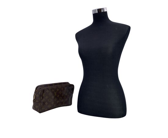 LOUIS VUITTON Pochette Vintage in Tela Col. Marrone Trousse de Toilette M