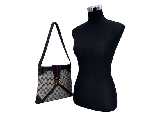 GUCCI Borsa a Tracolla Vintage in Tela Col. Blu M