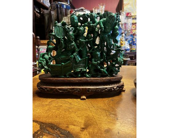 Importante blocco in malachite