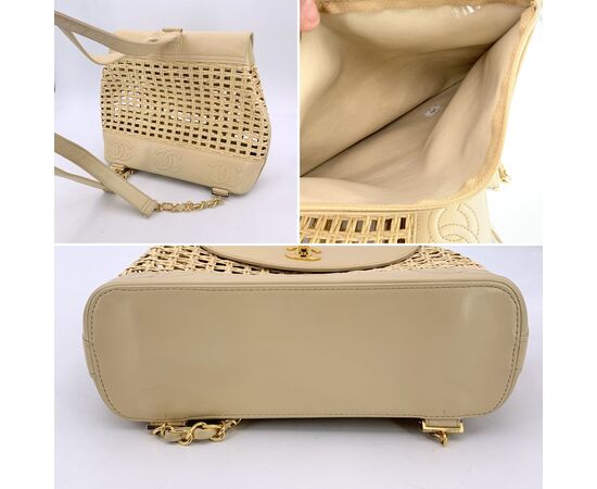 CHANEL Zaino Vintage in Pelle Col. Beige Timeless/Classique M