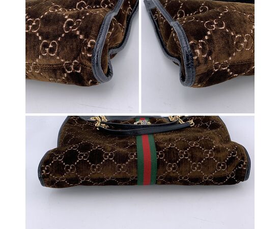 GUCCI Borsa Shopper in Velluto Col. Marrone Rajah L