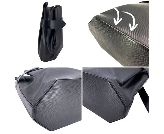 LOUIS VUITTON Borsa a Tracolla Vintage in Pelle Col. Nero Sac d'epaule M