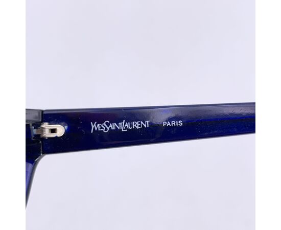 YVES SAINT LAURENT Occhiali da Sole Vintage in Acetato Col. Blu