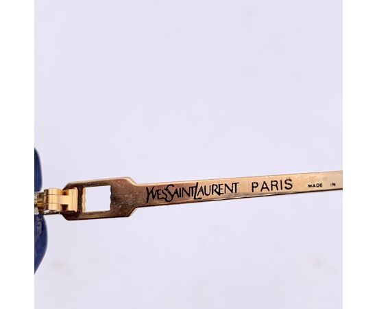YVES SAINT LAURENT Occhiali da Sole Vintage in Acetato Col. Blu