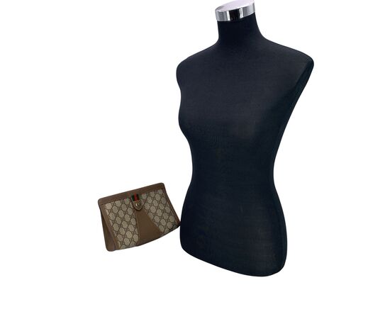 GUCCI Pochette Vintage in Tela Col. Beige Ophidia S