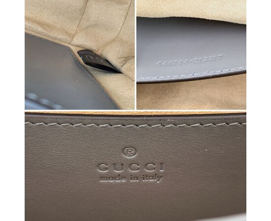 GUCCI Borsa a Tracolla in Pelle Col. Grigio GG Marmont S