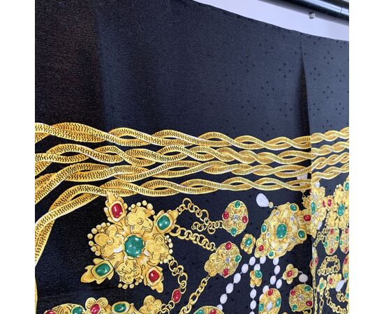 CHANEL Foulard Vintage in Seta Col. Nero