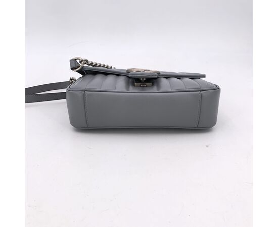 GUCCI Borsa a Tracolla in Pelle Col. Grigio GG Marmont S