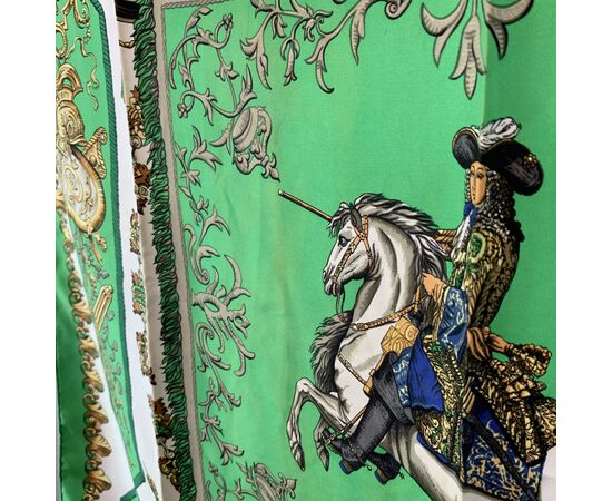 HERMES Foulard Vintage in Seta Col. Verde Carre 90