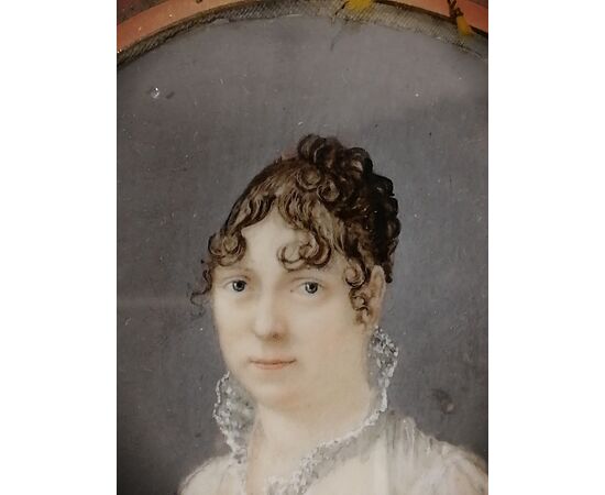 19th-century miniature - portrait of a woman