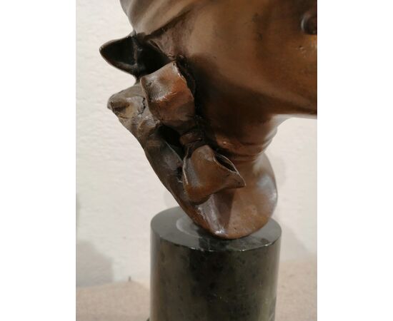 Neapolitan bronze from the late 19th century depicting Fortune