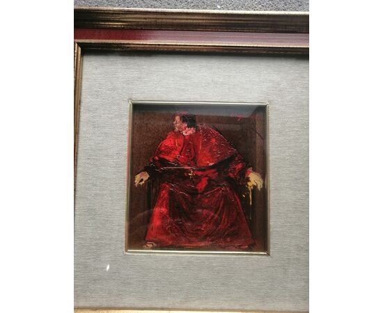 Angelo Tassi (Bologna, October 9, 1937) portrait of a Cardinal - signed