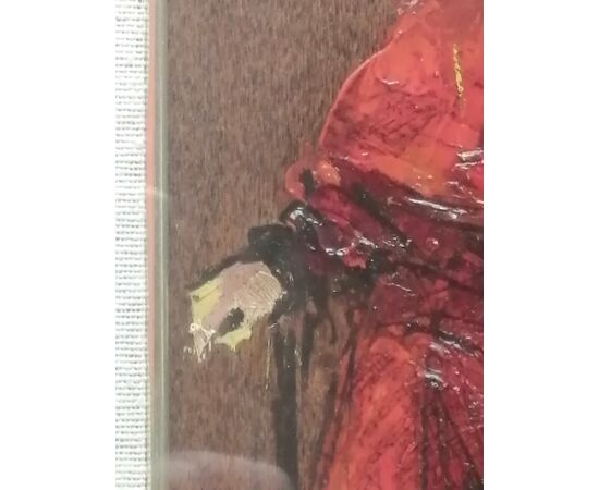 Angelo Tassi (Bologna, October 9, 1937) portrait of a Cardinal - signed