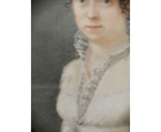 19th-century miniature - portrait of a woman