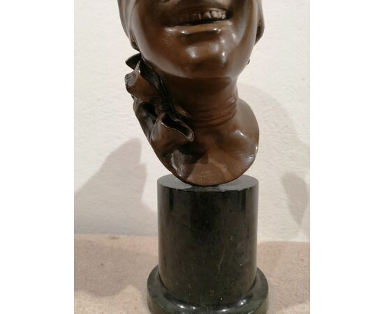 Neapolitan bronze from the late 19th century depicting Fortune