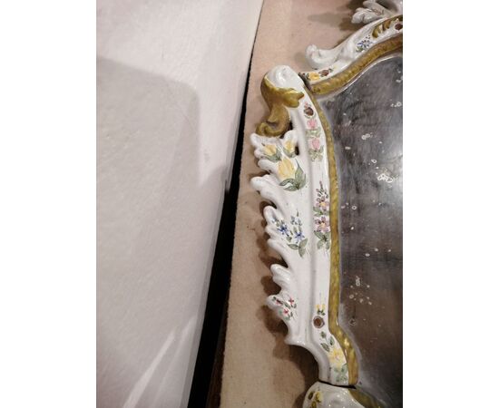 Coppia di specchiere del '700 in maiolica - Bassano