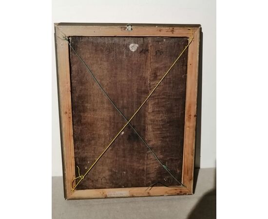 Tavola ritraente coppia che conversa nel paesaggio - David Teniers il giovane (attr.) (Anversa, 15 dicembre 1610 – Bruxelles, 25 aprile 1690) -