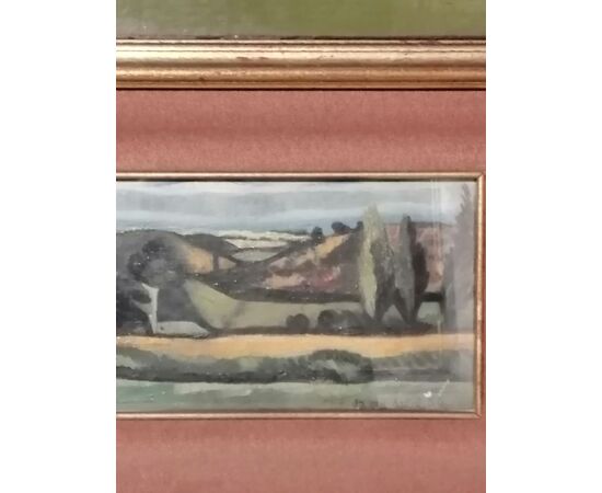 Jacques Dutil - Paesaggio espressionista del 1959 - Dipinto firmato