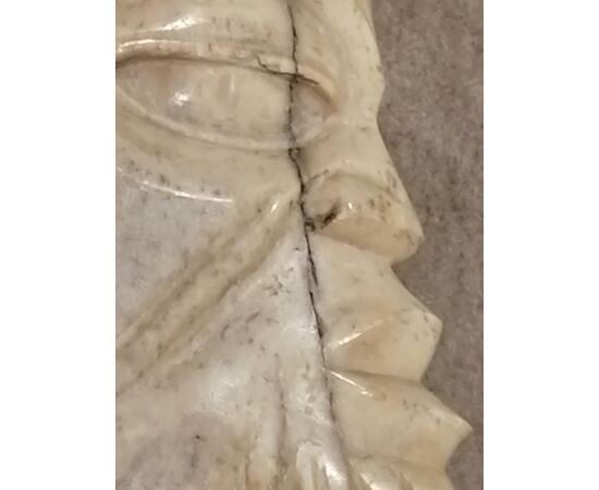 Antique African bone sculpture depicting a face - 19th century